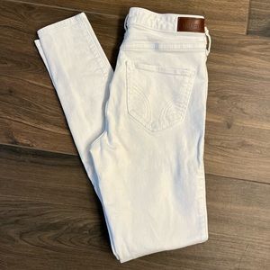 Hollister White Denim with Rips - High Rise Super Skinny 5R